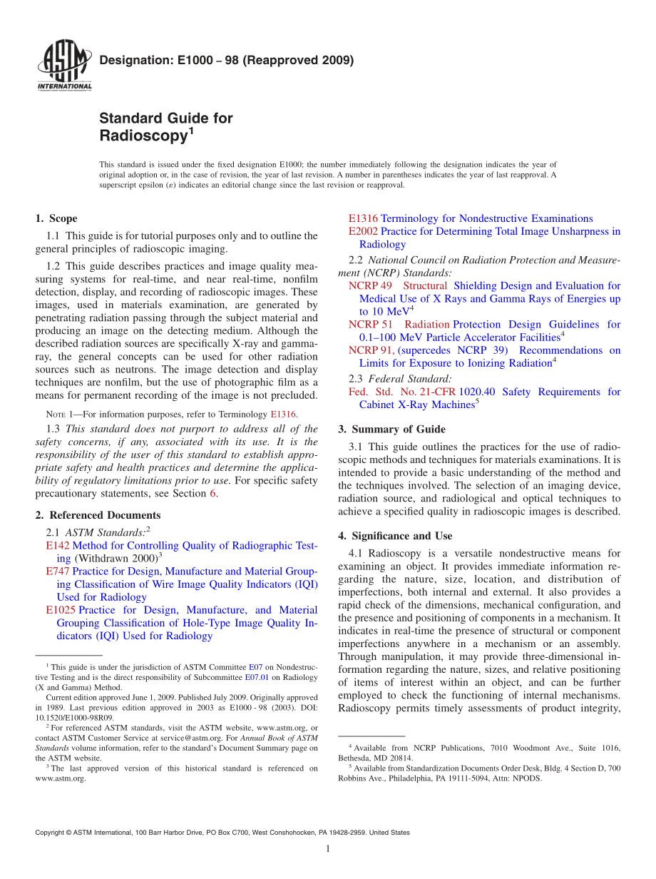 ASTM_E_1000_-_98_2009.pdf_第1页