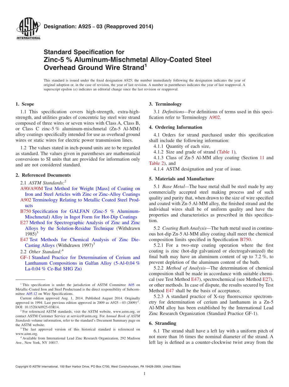 ASTM_A_925_-_03_2014.pdf_第1页