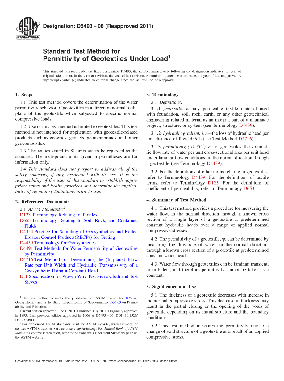 ASTM_D_5493_-_06_2011.pdf_第1页