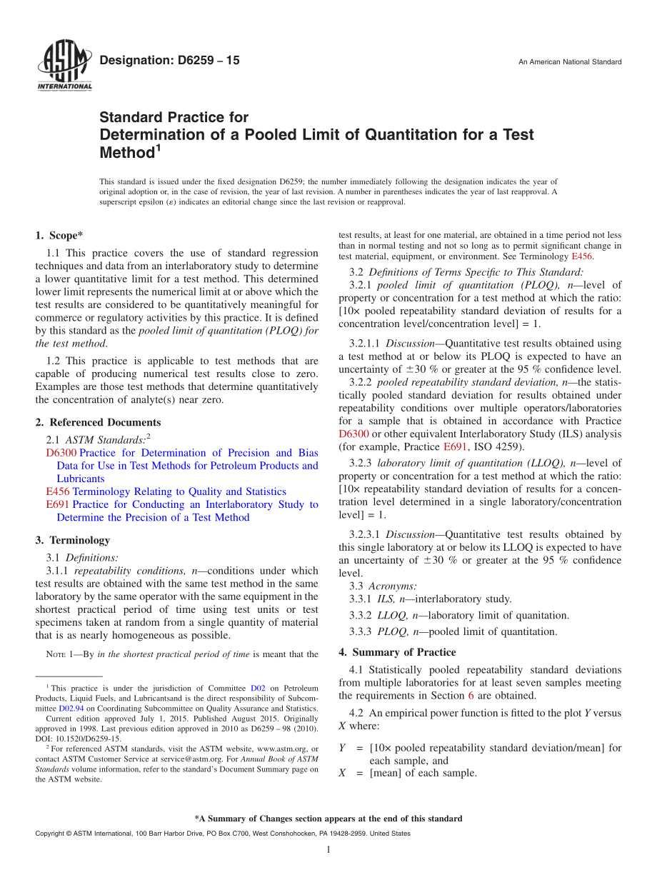 ASTM_D_6259_-_15.pdf_第1页