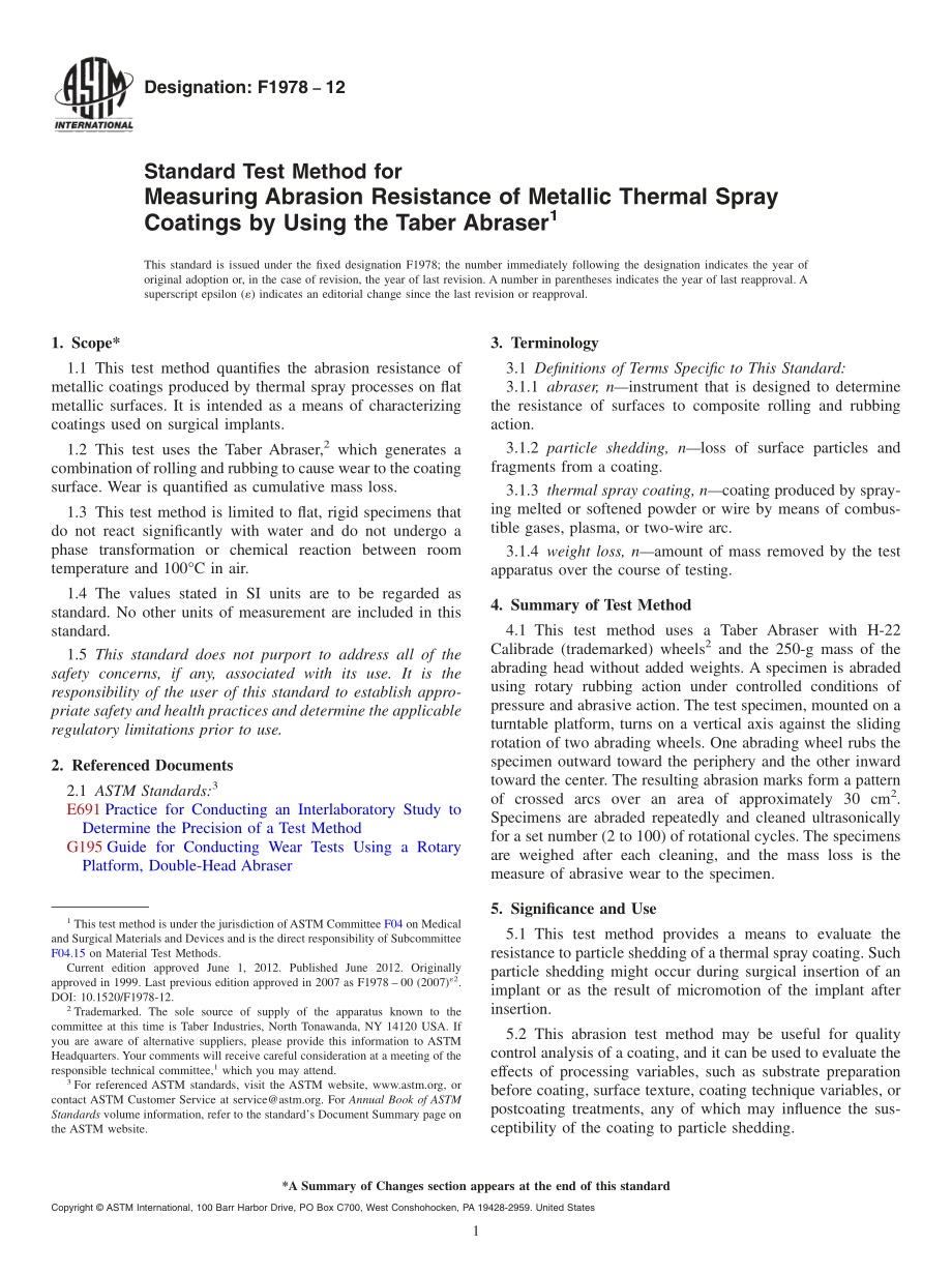 ASTM_F_1978_-_12.pdf_第1页