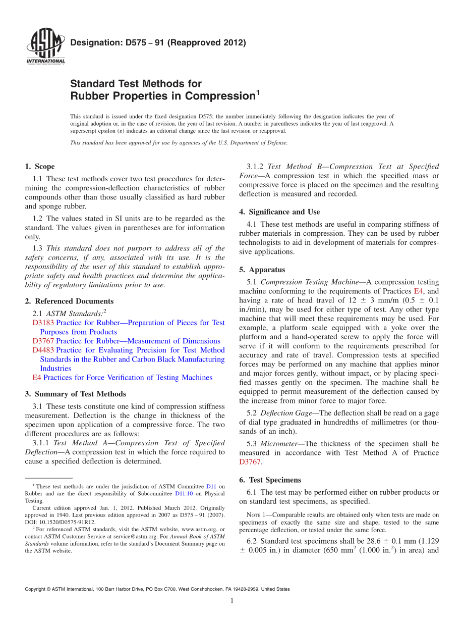 ASTM_D_575_-_91_2012.pdf_第1页