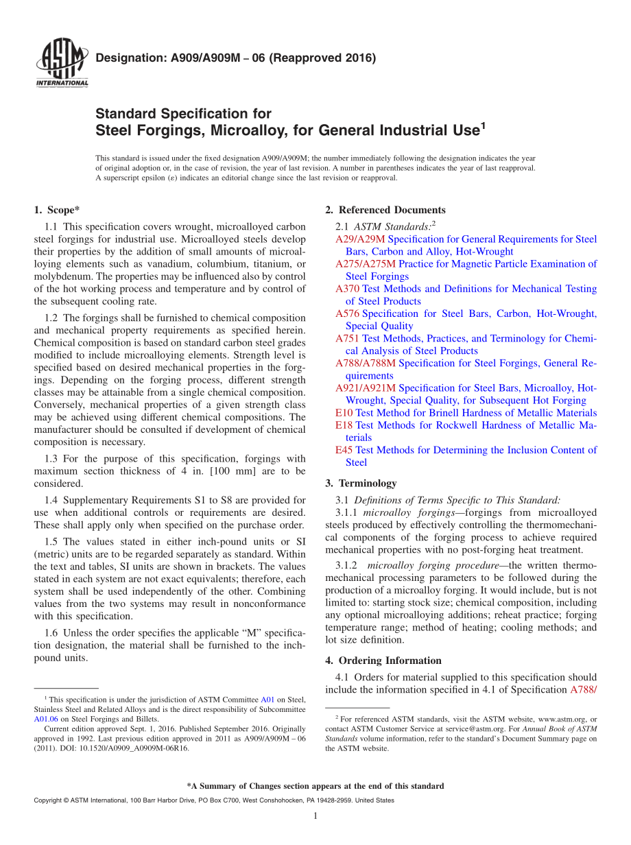 ASTM_A_909_-_A_909M_-_06_2016.pdf_第1页