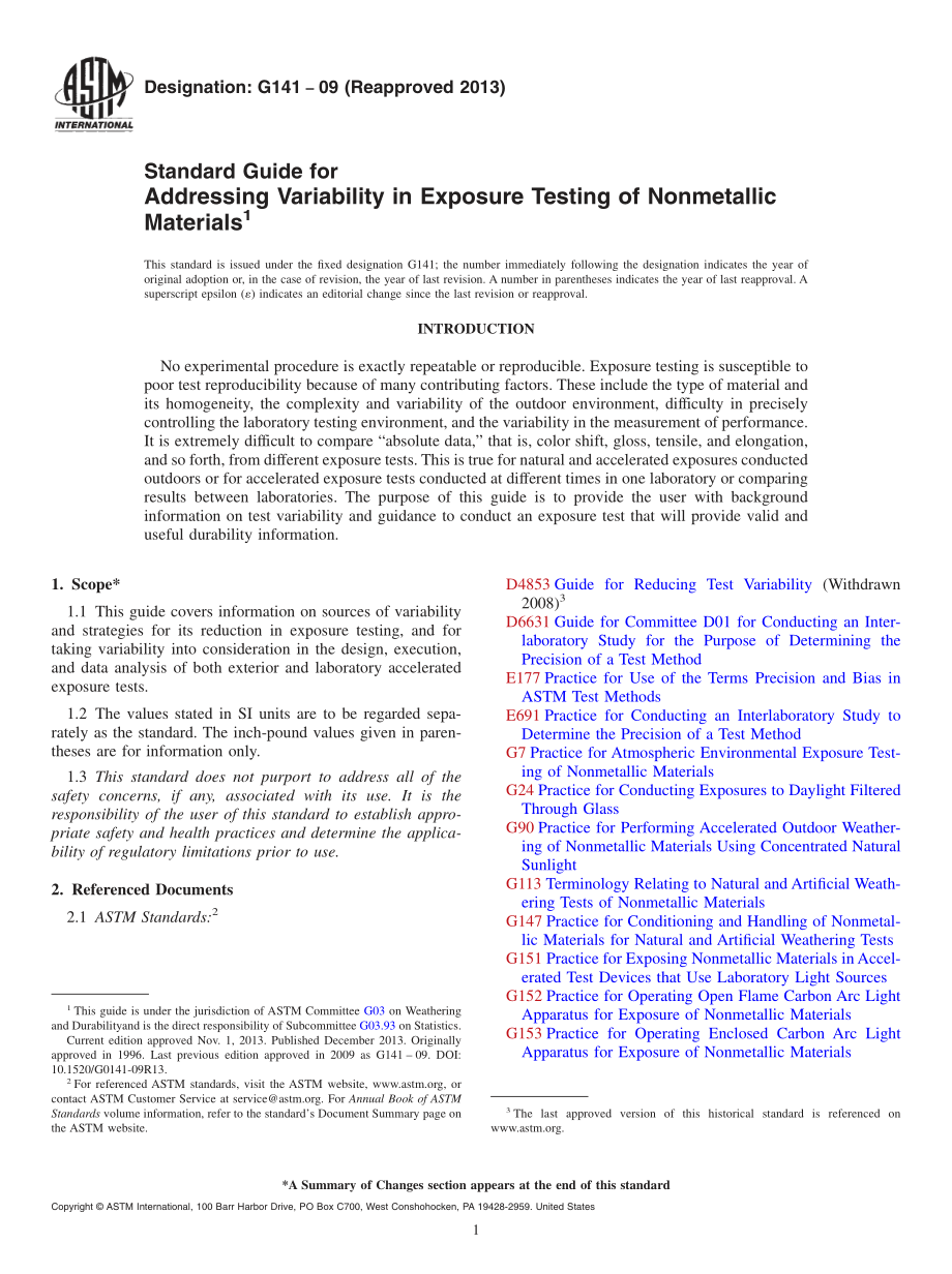 ASTM_G_141_-_09_2013.pdf_第1页