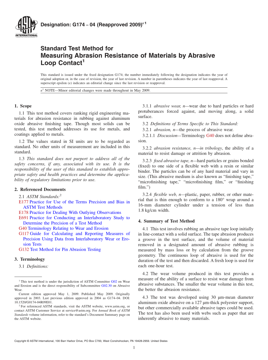 ASTM_G_174_-_04_2009e1.pdf_第1页