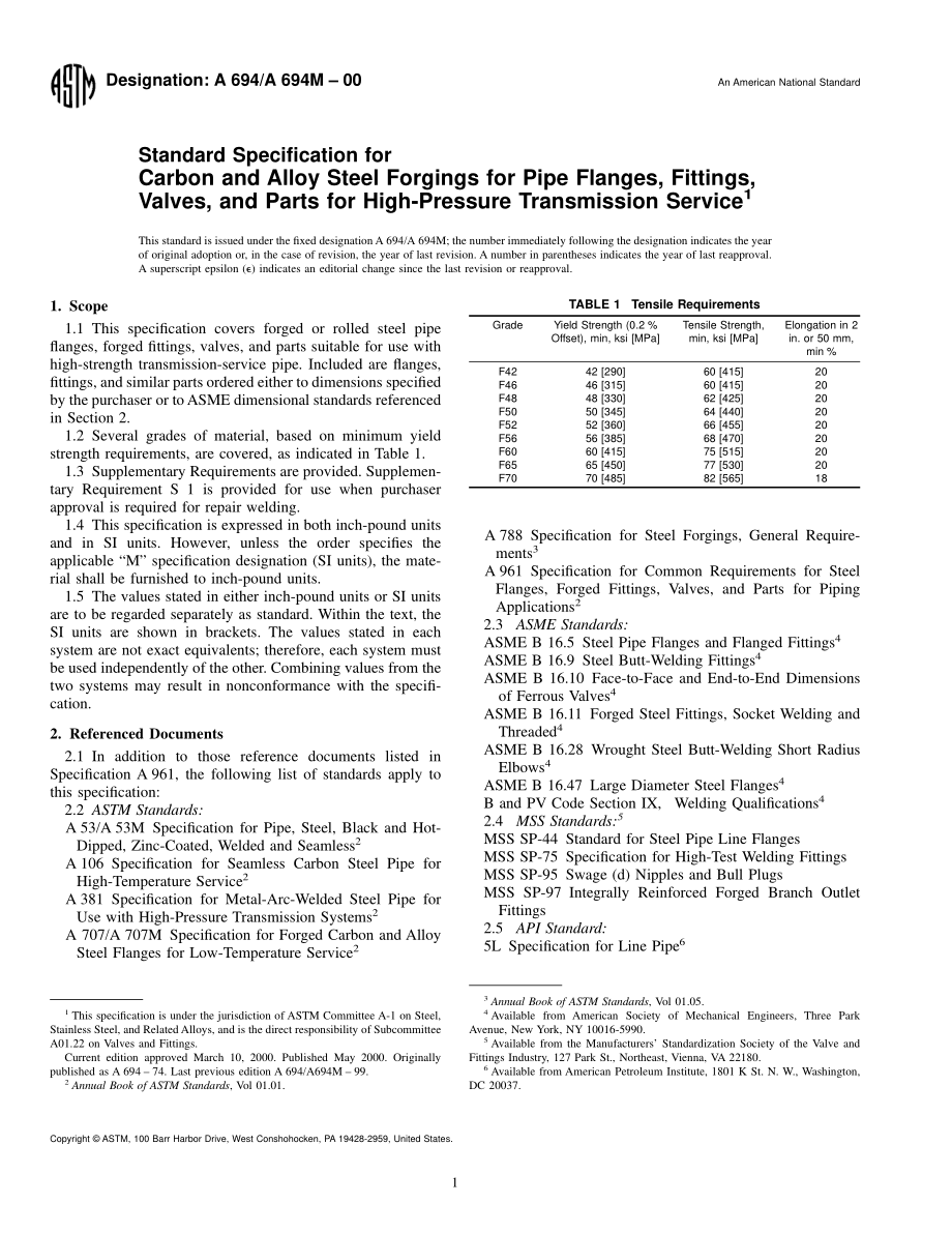 ASTM_A_694_-_A_694M_-_00.PDF_第1页