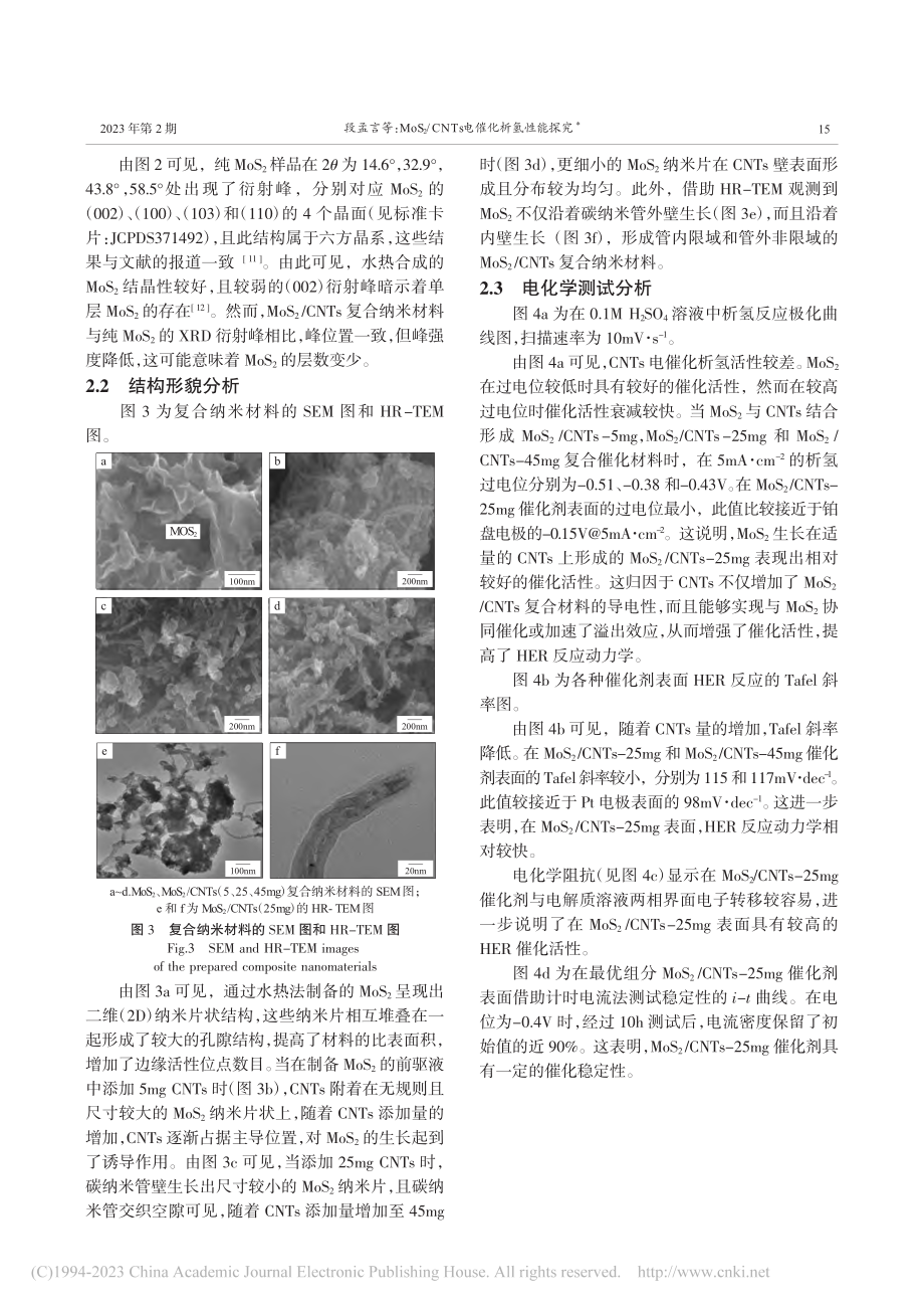 MoS_2_CNTs电催化析氢性能探究_段孟言.pdf_第3页