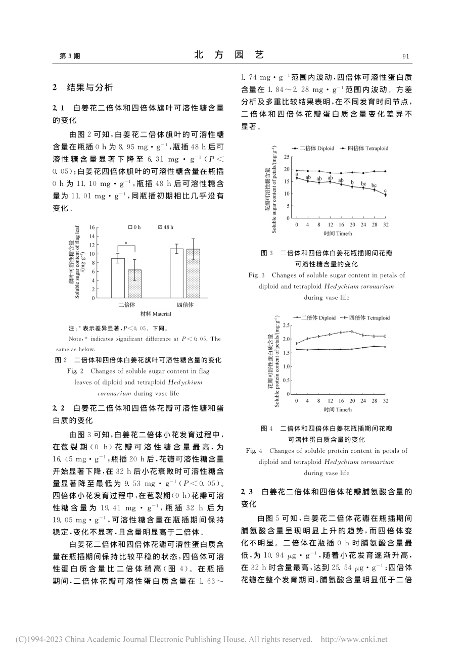 白姜花生理生化和细胞结构变化与花衰老的相关分析_肖望.pdf_第3页