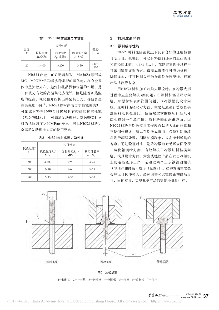 Nb521铌钨合金材料紧固件制造工艺_胡庆宽.pdf_第2页