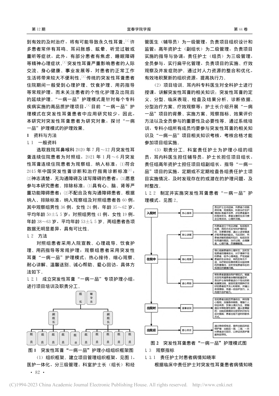 “一病一品”护理模式在突发性耳聋患者中的应用效果_丁小美.pdf_第2页