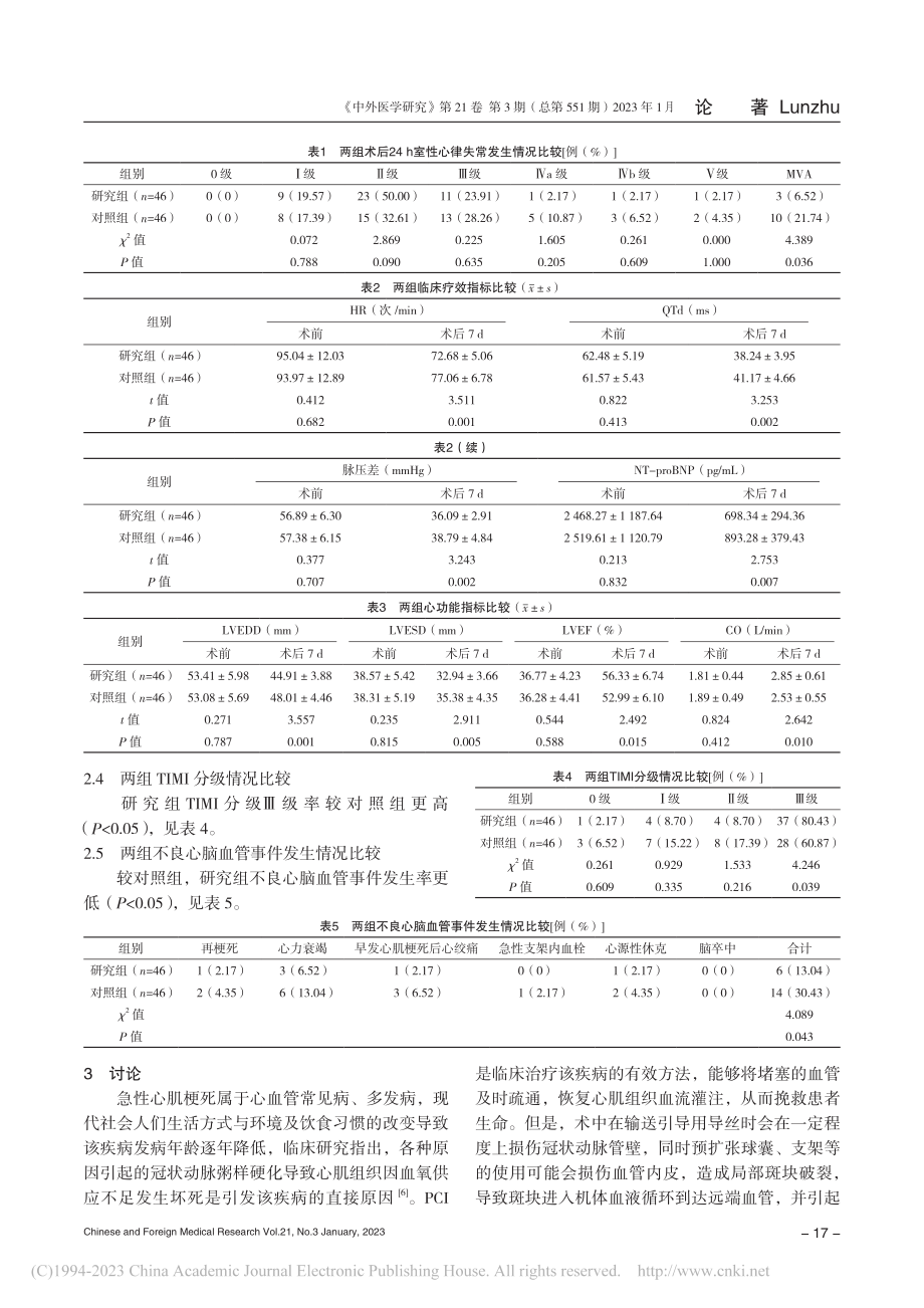 PCI联合替罗非班治疗急性心肌梗死患者的效果_谭智勇.pdf_第3页