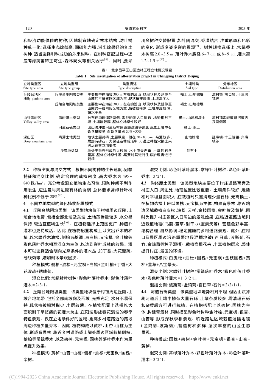 北京北部山区造林建设立地类型与植物配置_陈曦.pdf_第2页