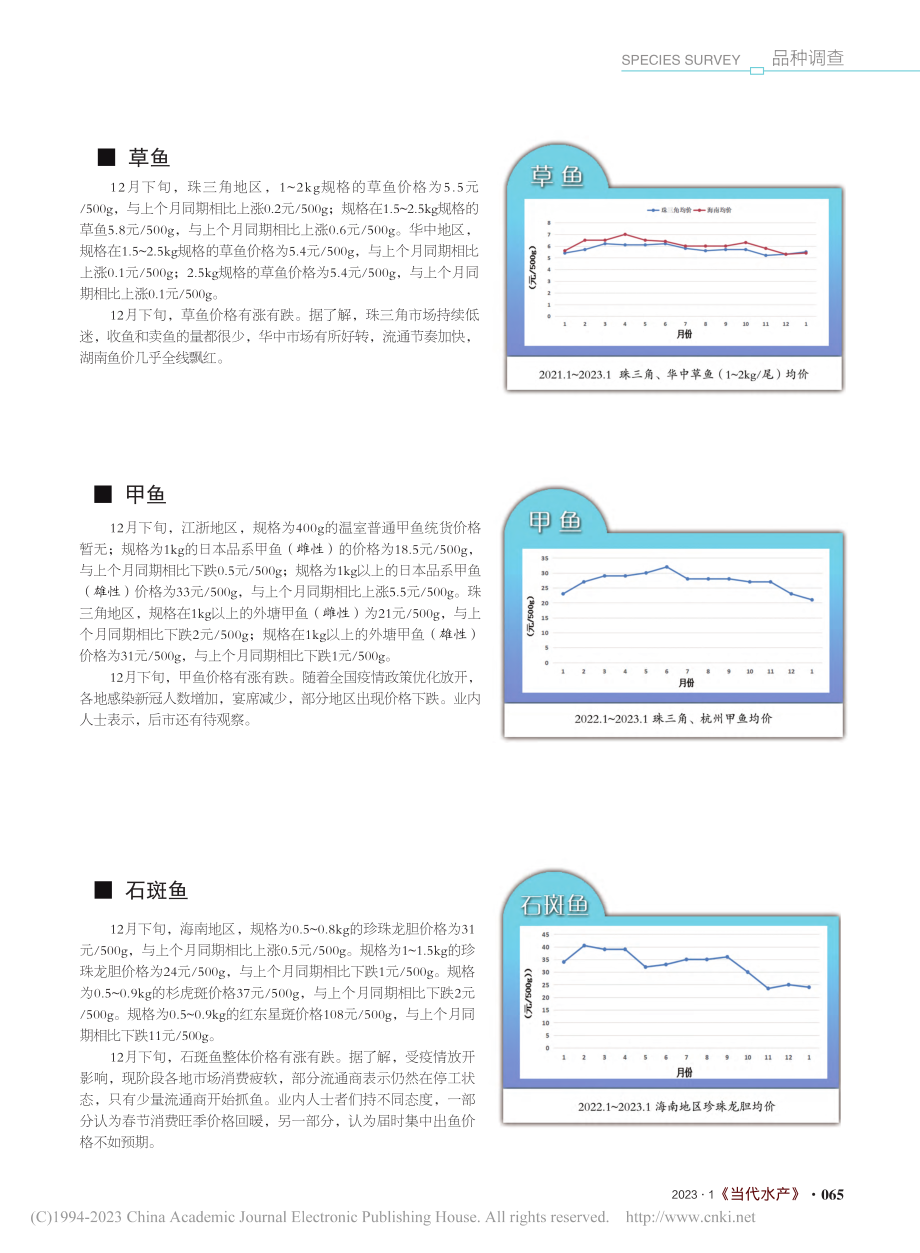 1月水产养殖品种市场预测_本刊编辑部.pdf_第2页