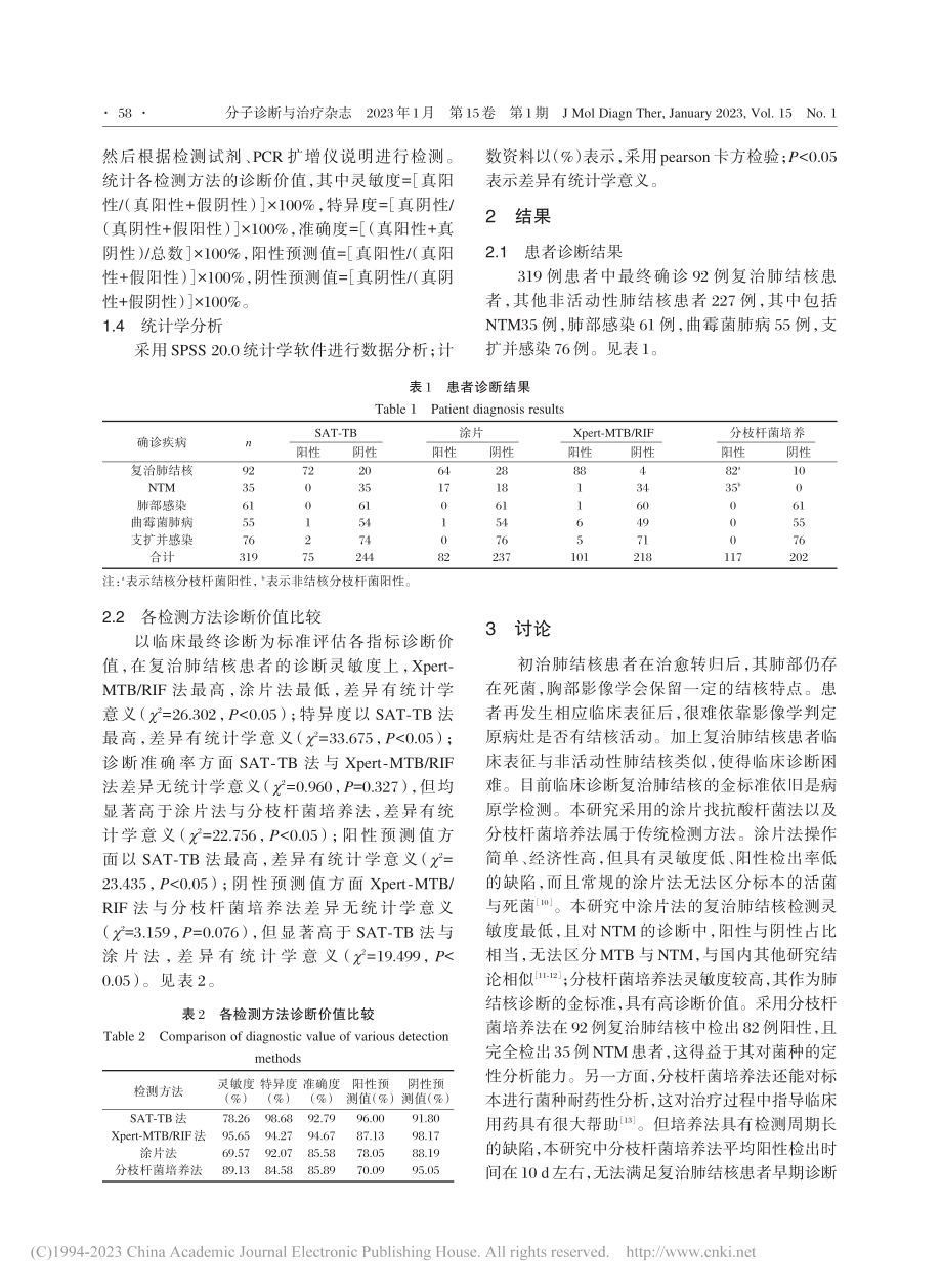 SAT-TB、Xpert-...结核患者快速诊断的应用价值_李天义.pdf_第3页