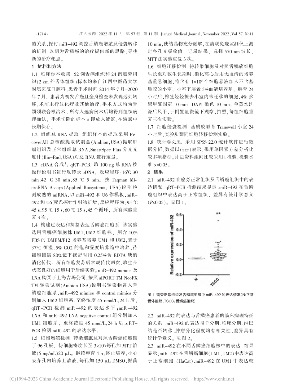 miR-492在舌鳞癌增殖与转移中的作用_蒋琳.pdf_第2页