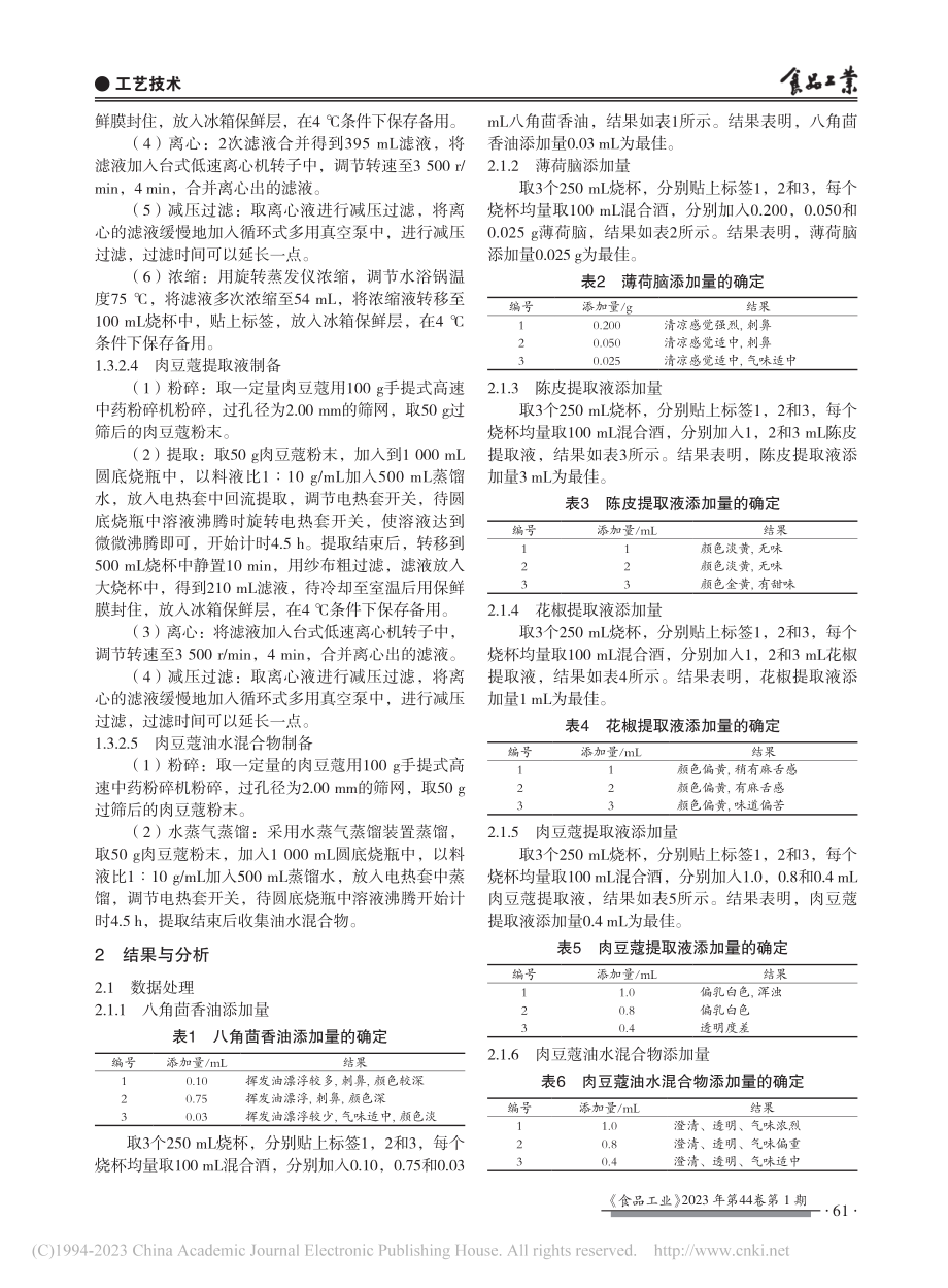 八角茴香酒（露酒）的研究与开发_周家明.pdf_第3页