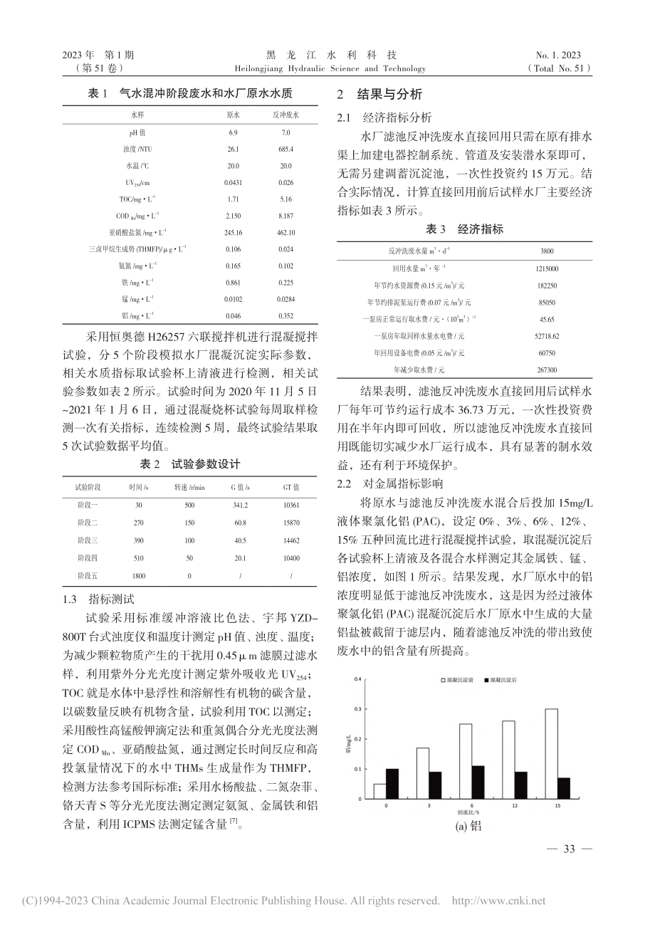 北方地区自来水厂滤池反冲洗废水混凝搅拌试验研究_李莉.pdf_第2页