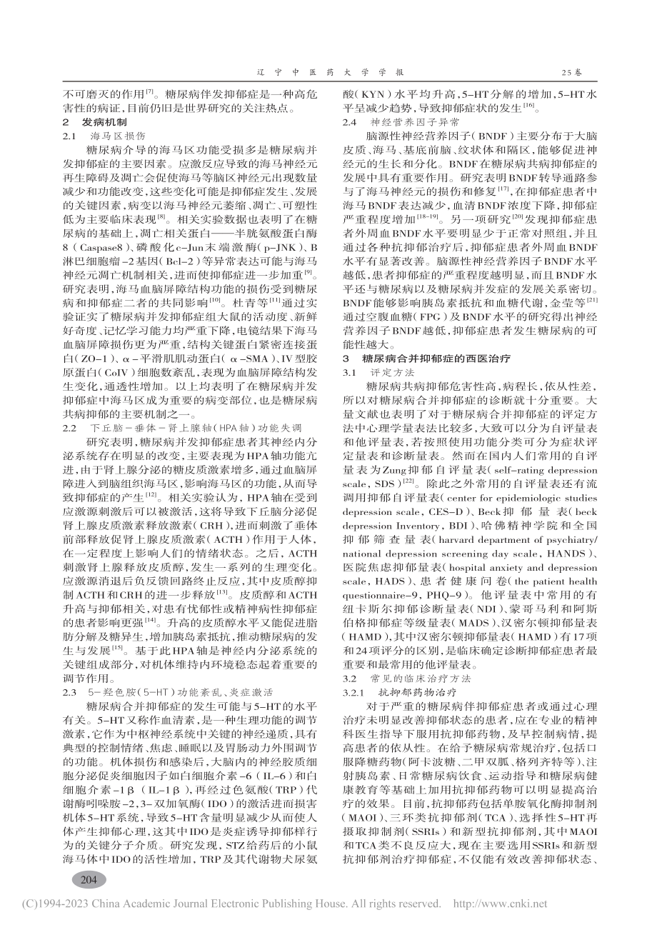 2型糖尿病共病抑郁相关研究进展_付月.pdf_第2页