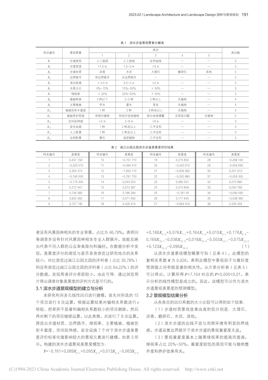 滨水步道美景度评价分析——以福州闽江公园北园为例_许春如.pdf_第3页