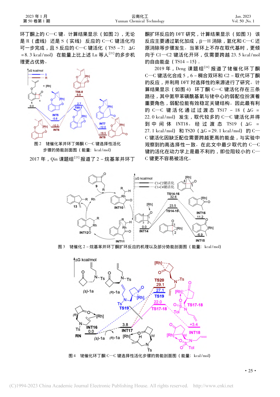 Rh催化C-C键选择性活化反应的密度泛函理论研究进展_李江平.pdf_第2页