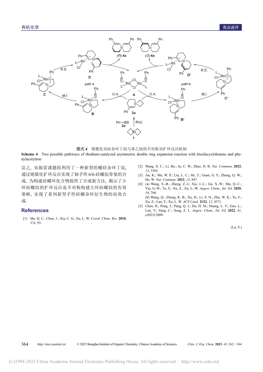 不对称铑催化螺硅杂双环丁烷与炔烃的双环扩环反应_祝炜轲.pdf_第3页