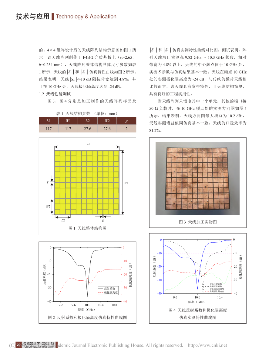 X波段超轻薄整流天线设计_赵艳.pdf_第2页