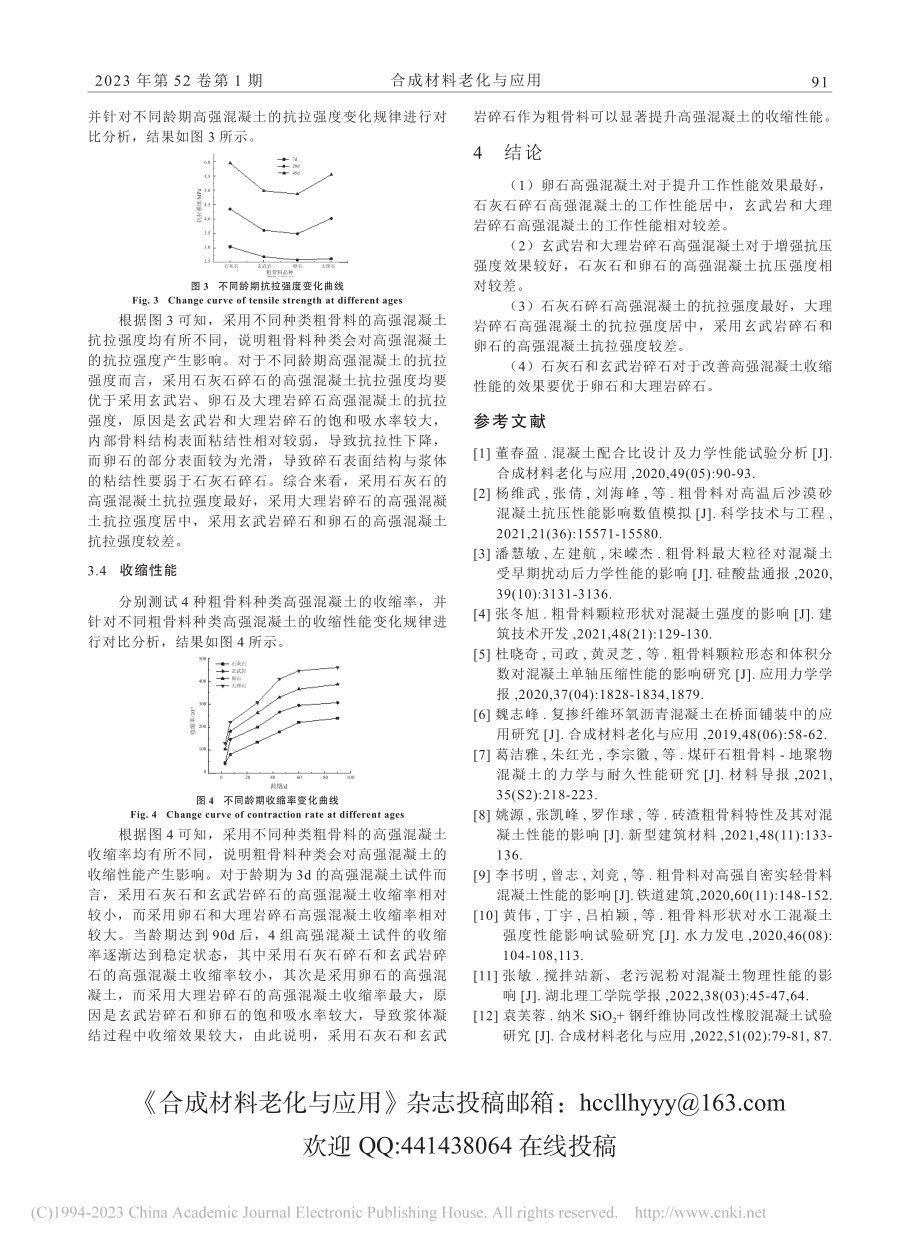 不同粗骨料对高强混凝土力学及收缩性能影响研究_杨鹏辉.pdf_第3页