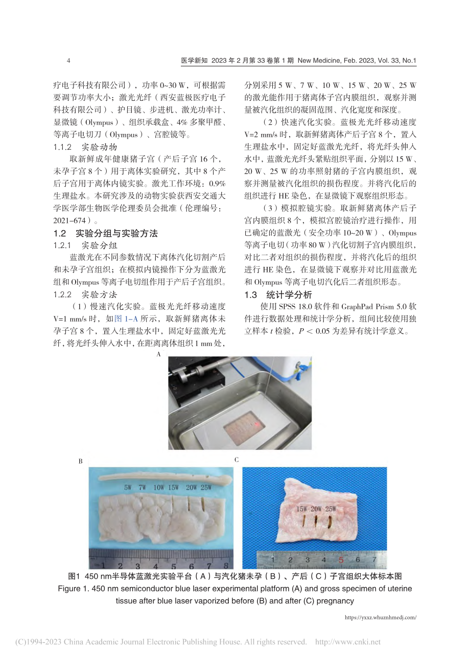 450_nm半导体蓝激光对...切割效应的离体动物实验研究_刘国雄.pdf_第3页