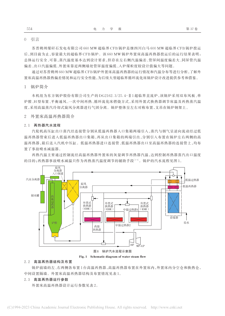 660_MW超临界CFB锅...床高温再热器热偏差特性研究_樊志明.pdf_第2页