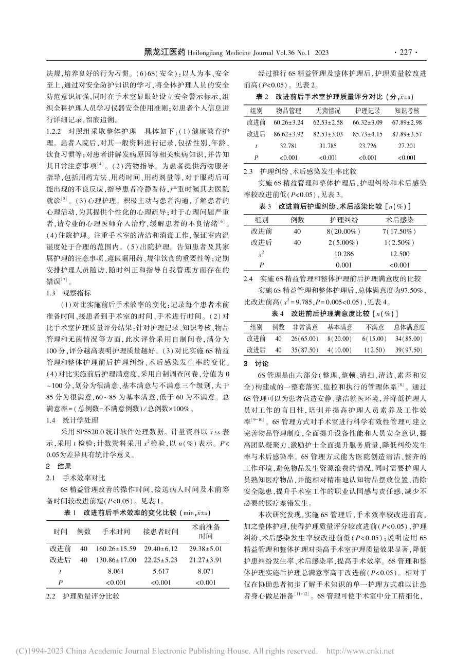 6S管理与整体护理对提高手术室护理质量的效果研究_陈绍仪.pdf_第2页