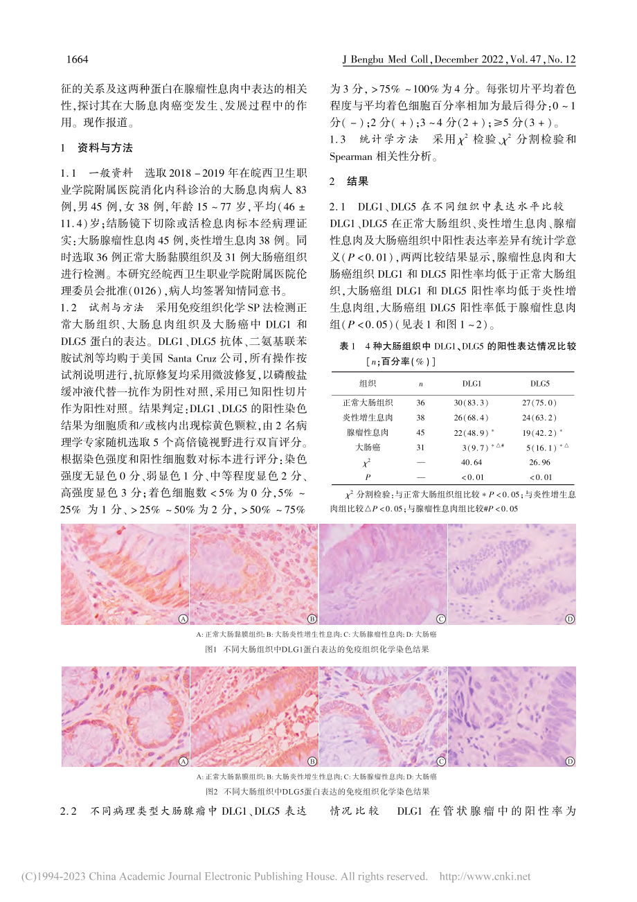 DLG1、DLG5在大肠腺...息肉组织中的表达及临床意义_朱贞祥.pdf_第2页