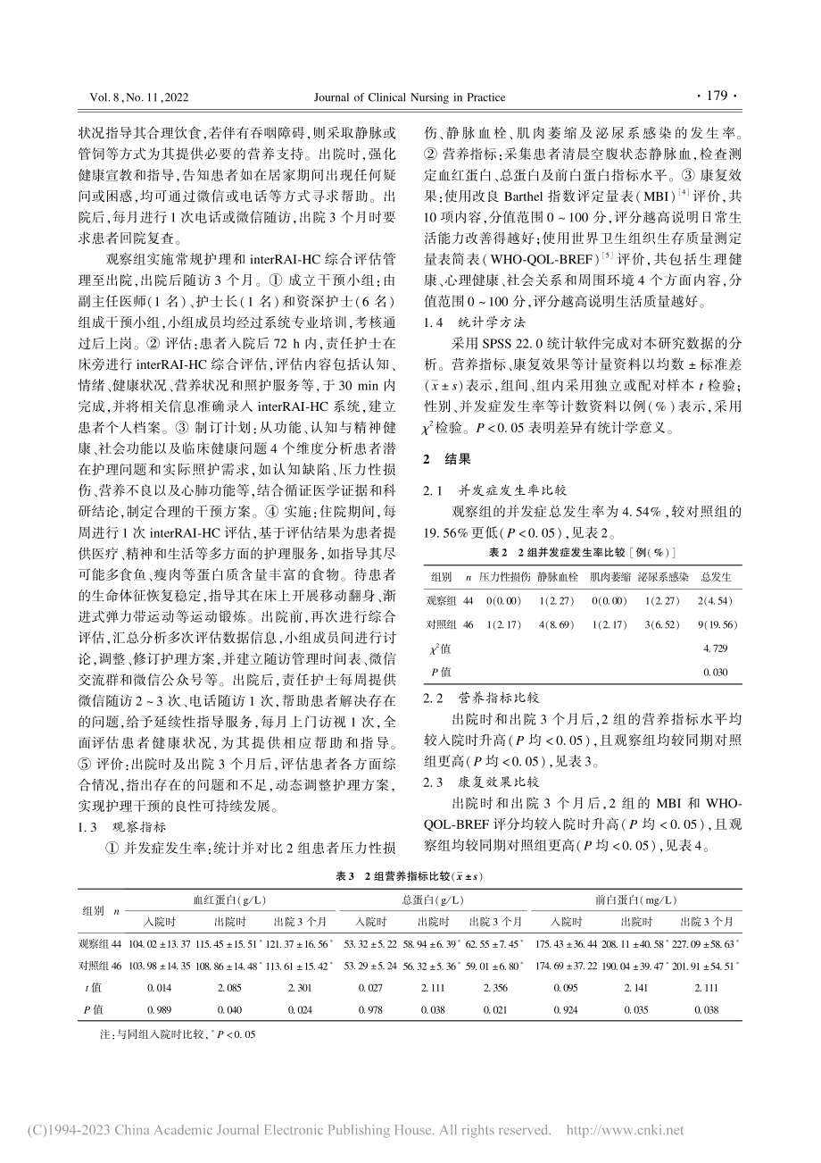 InterRAI-HC综合...在老年卧床患者中的应用价值_王晓斐.pdf_第2页