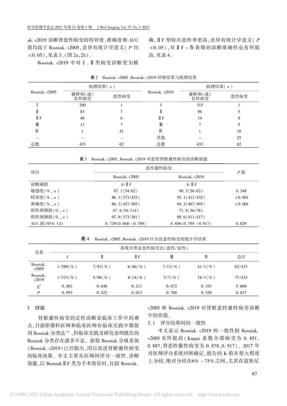 CT评估2019版Bosn...系统对肾囊性病变的诊断价值_罗辉.pdf_第3页