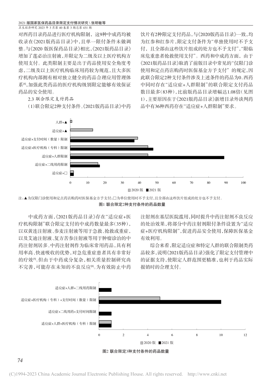 2021版国家医保药品目录限定支付情况研究_张明敏.pdf_第3页