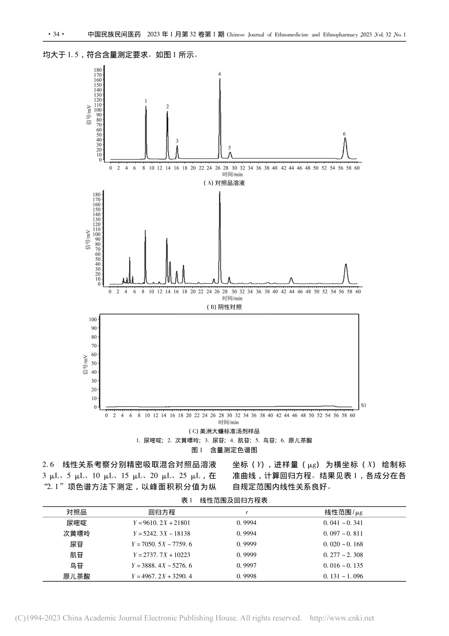 HPLC法同时测定美洲大蠊标准汤剂中6种成分含量_吴津丽.pdf_第3页