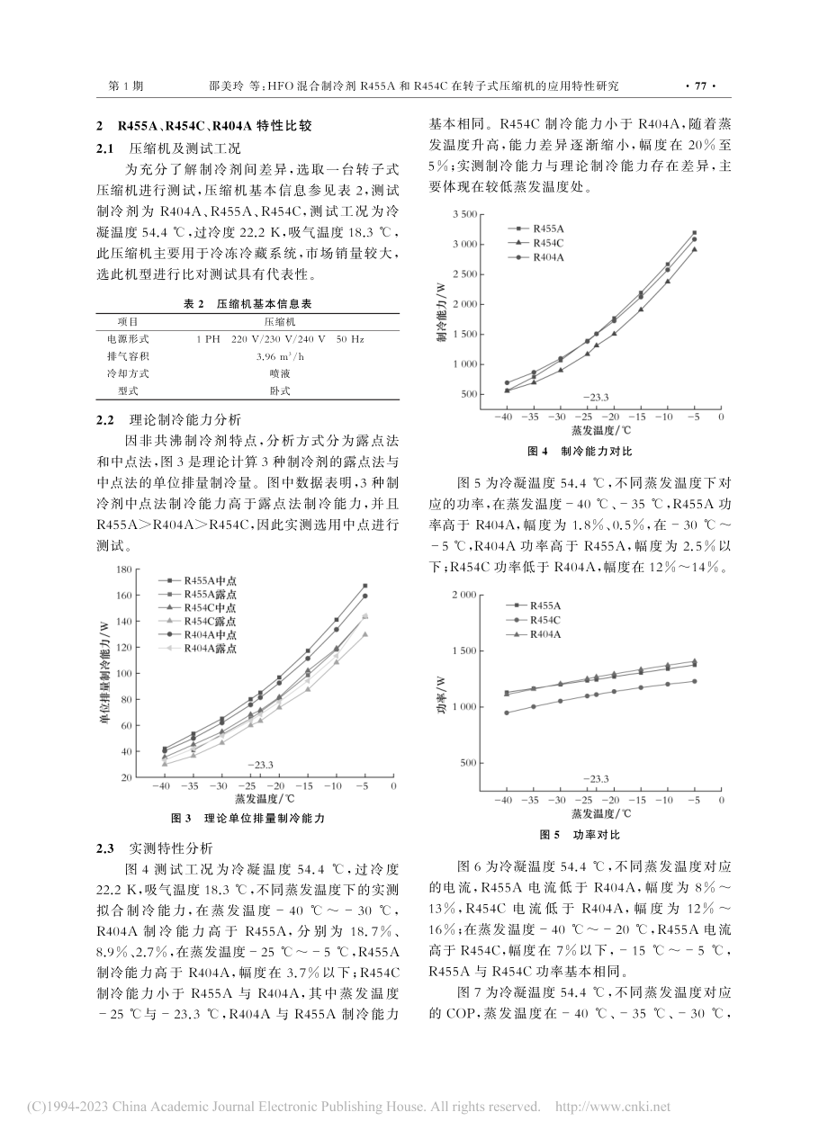 HFO混合制冷剂R455A...转子式压缩机的应用特性研究_邵美玲.pdf_第3页