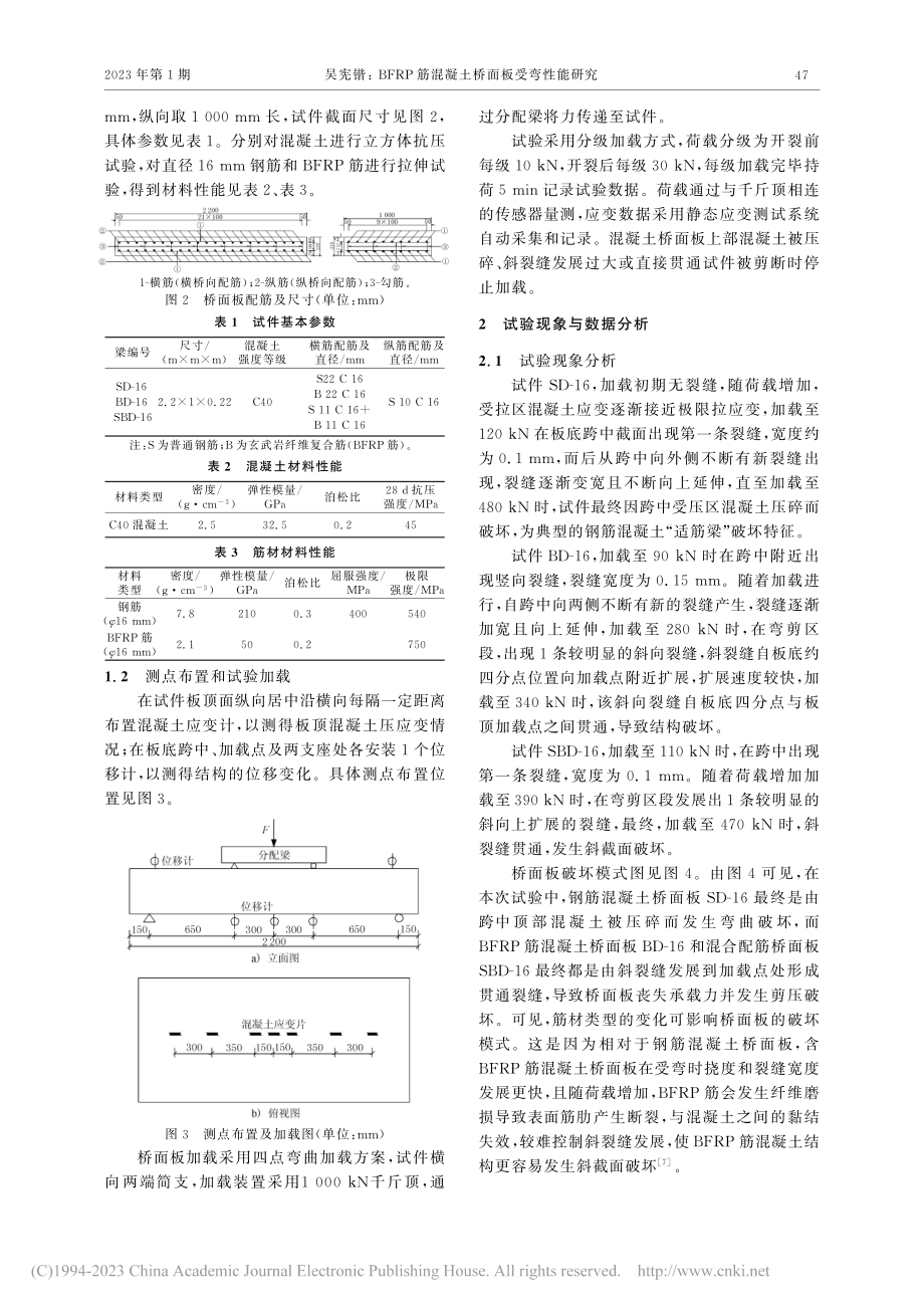 BFRP筋混凝土桥面板受弯性能研究_吴宪锴.pdf_第2页