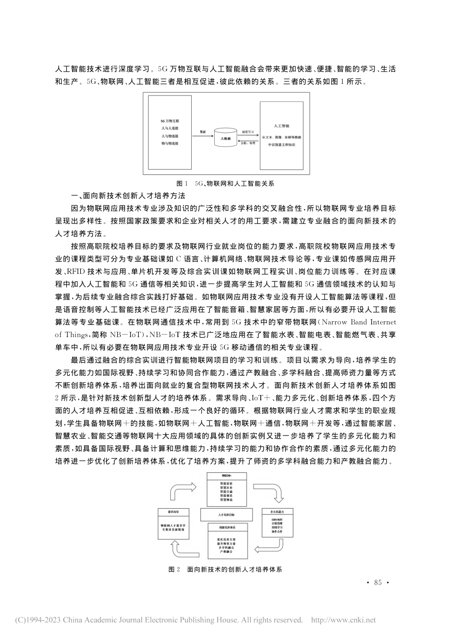 5G人工智能背景下物联网应用技术专业人才培养与创新_王冲.pdf_第2页