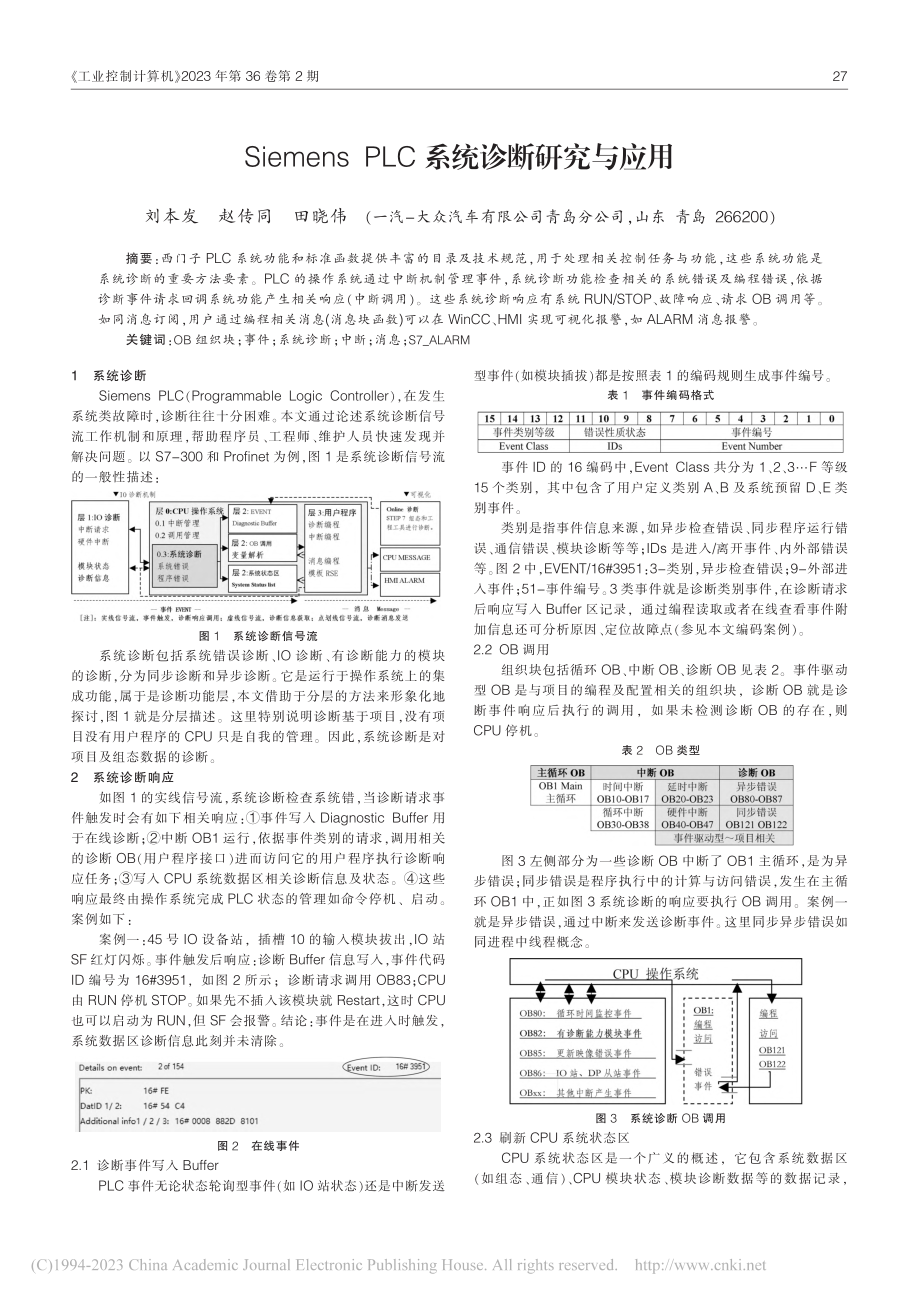 Siemens_PLC系统诊断研究与应用_刘本发.pdf_第1页