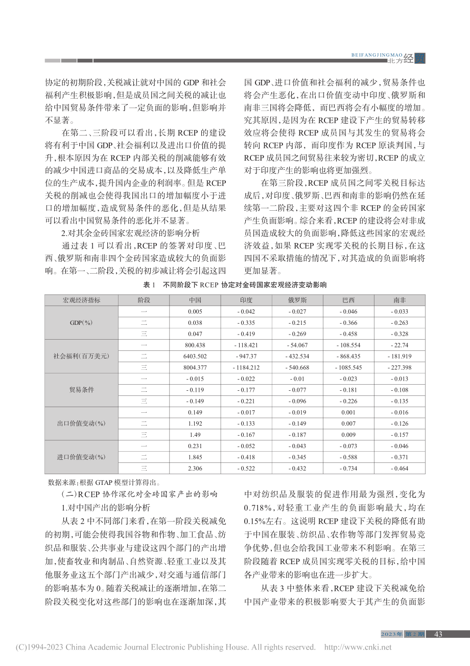 RCEP协定对金砖国家经济影响分析_秦坤林.pdf_第3页