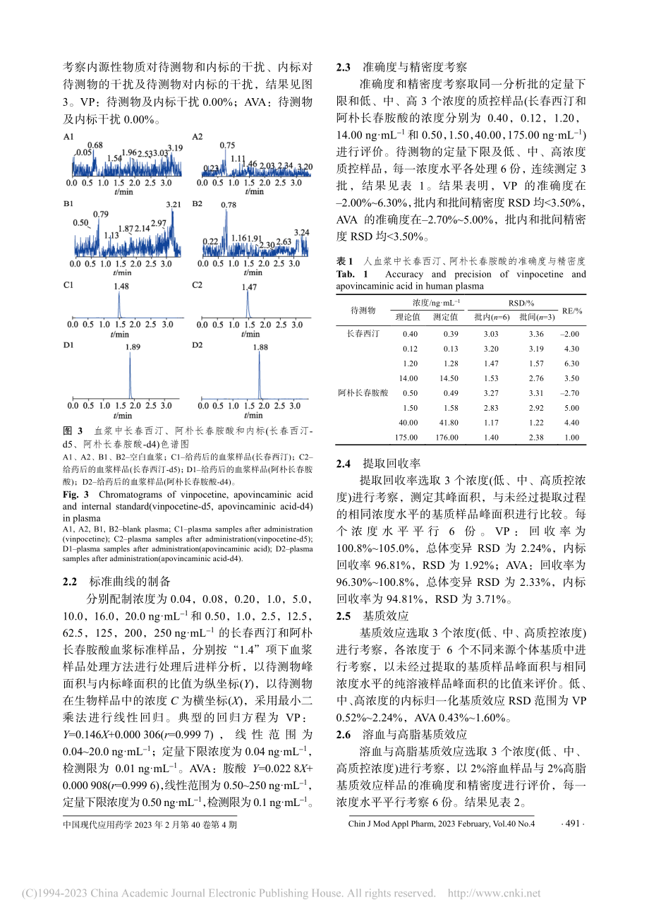 UPLC-MS_MS测定人...阿朴长春胺酸的含量及其应用_张林琪.pdf_第3页