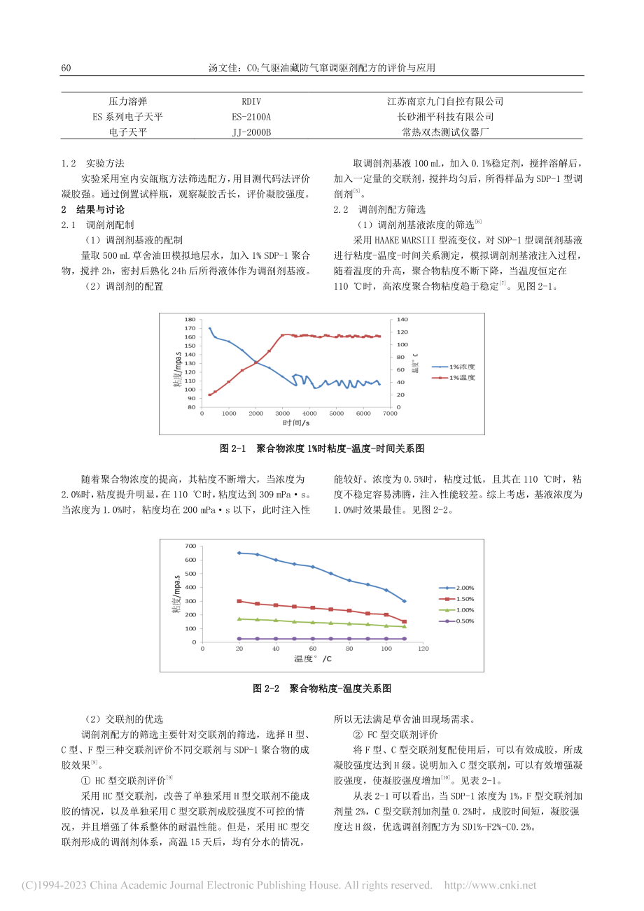 CO_2气驱油藏防气窜调驱剂配方的评价与应用_汤文佳.pdf_第2页