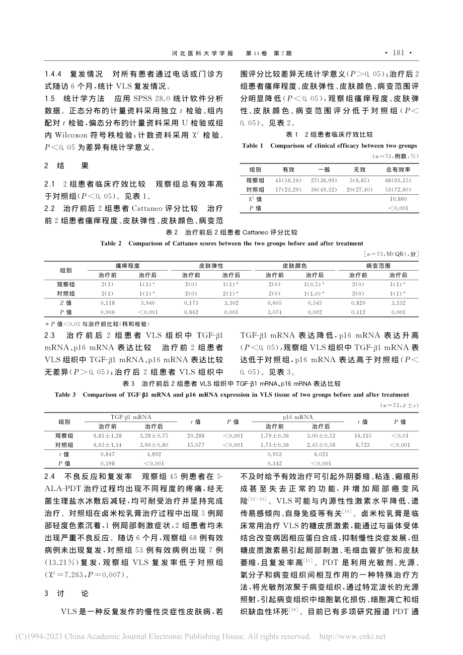 5-氨基酮戊酸光动力疗法治...β1、p16表达水平的影响_范虹鹤.pdf_第3页