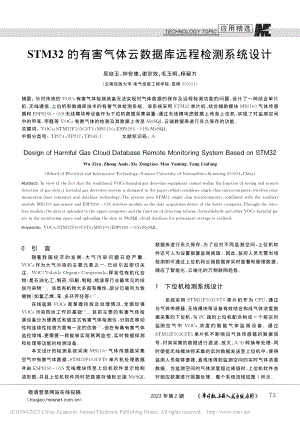 STM32的有害气体云数据库远程检测系统设计_吴自玉.pdf