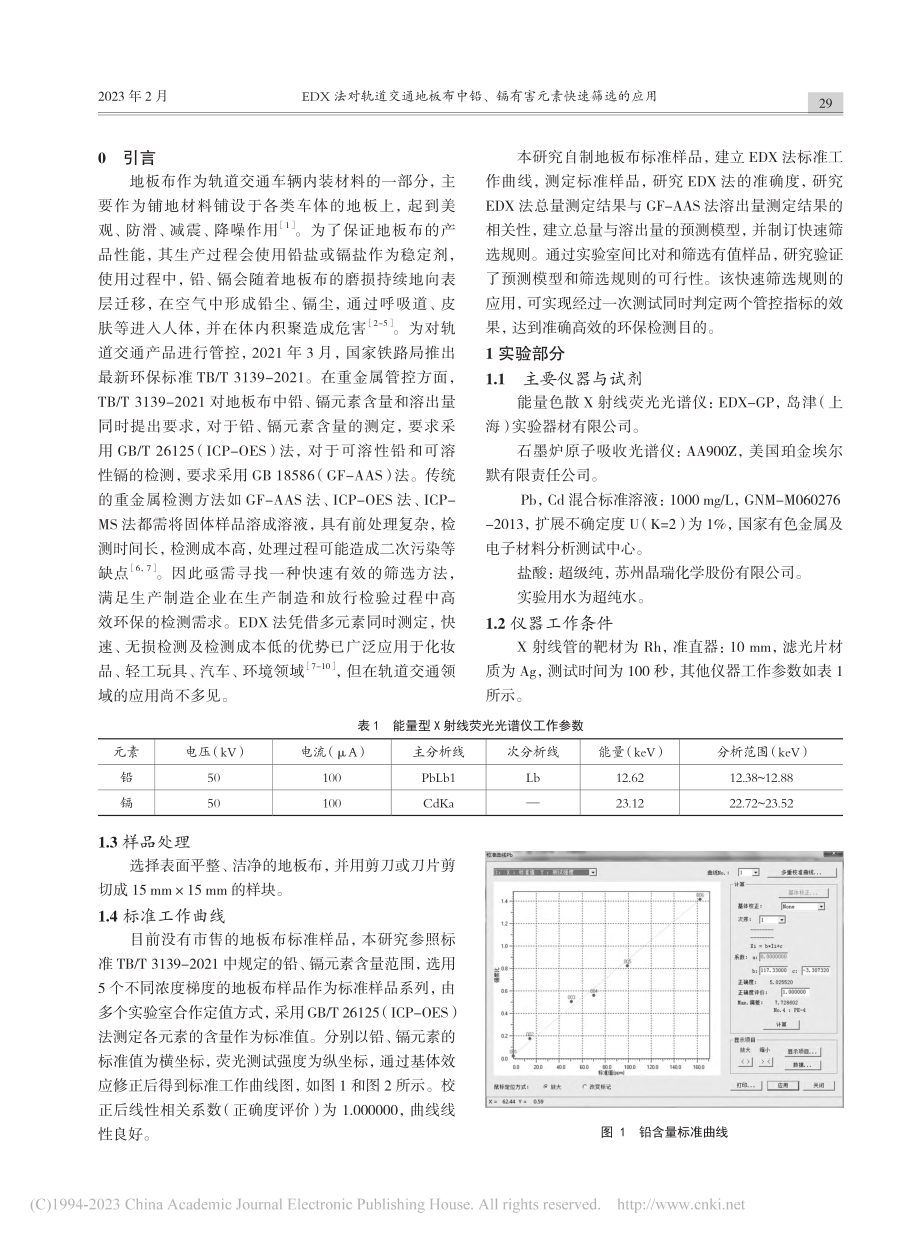 EDX法对轨道交通地板布中...、镉有害元素快速筛选的应用_徐巧红_.pdf_第2页