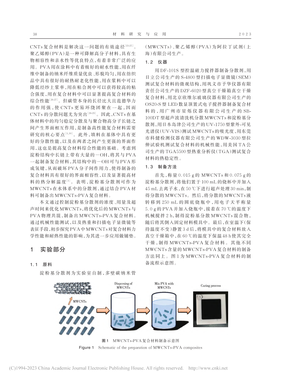 MWCNTs-PVA复合材料的制备及性能研究_张恒通.pdf_第2页