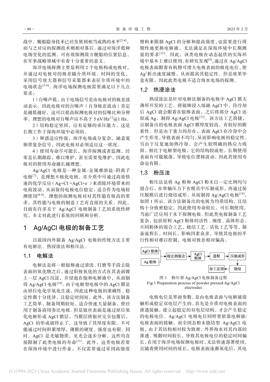 Ag_AgCl海洋电场探测电极研究进展_肖海舰.pdf_第2页