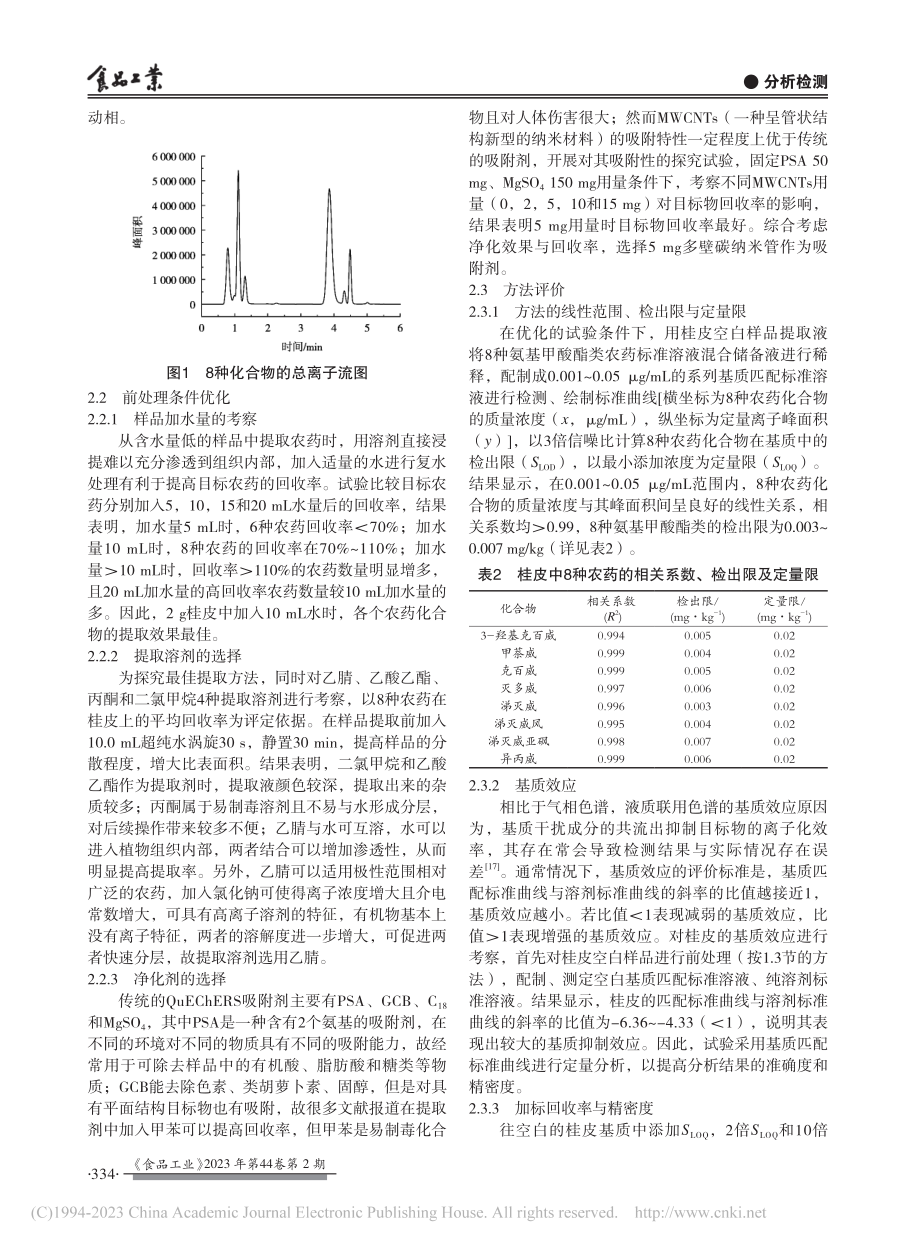 UPLC-MS_MS测定桂皮中的氨基甲酸酯类农药残留_吴晓萍.pdf_第3页