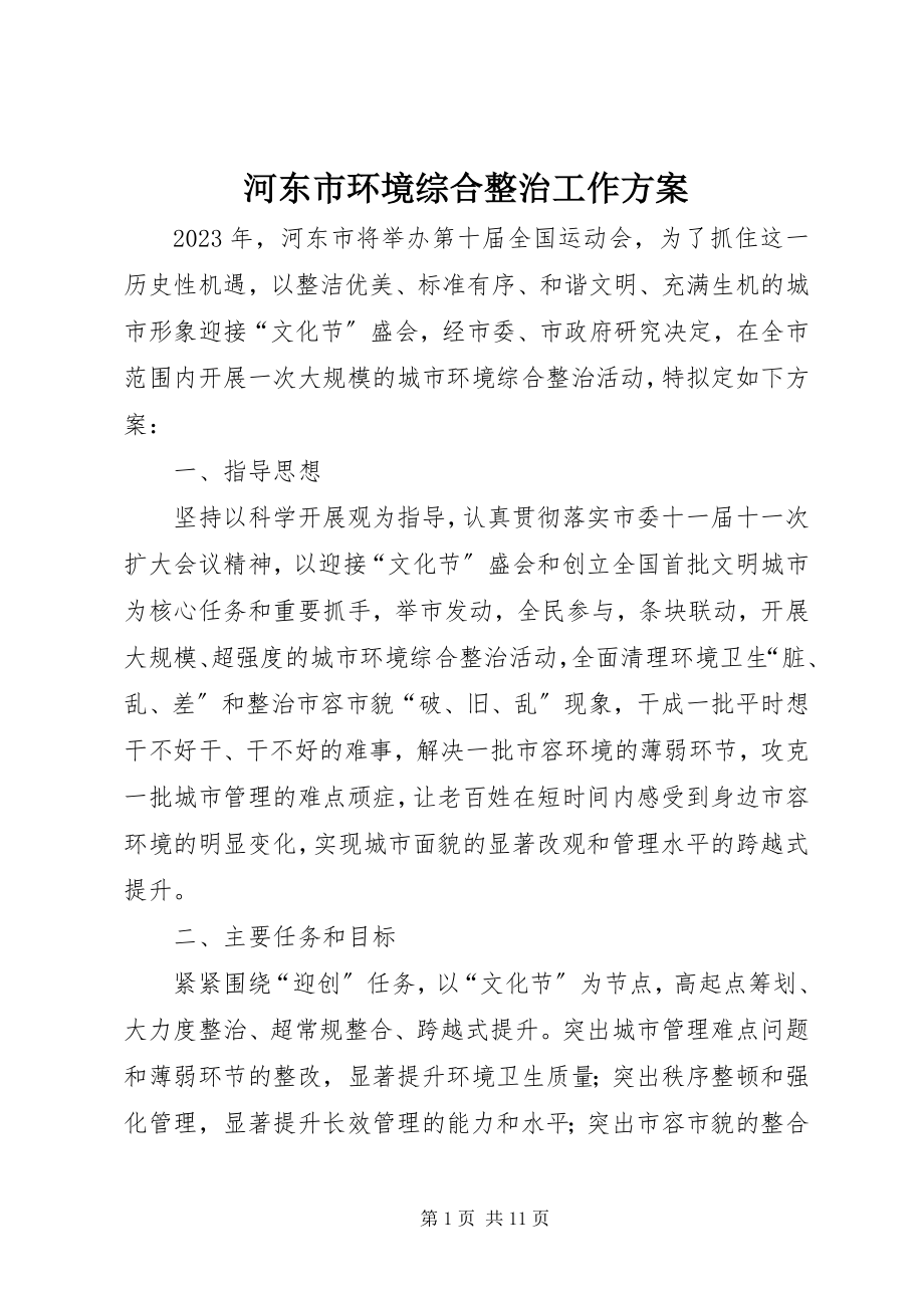 2023年河东市环境综合整治工作方案.docx_第1页