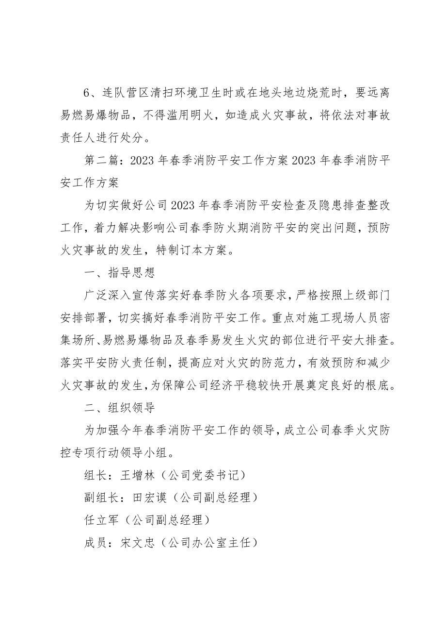 2023年春季消防安全工作方案新编.docx_第2页